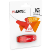 Emtec Pendrive, 16GB, USB 2.0, EMTEC  C410 Color , piros