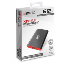 Emtec SSD (külső memória), 512GB, USB 3.2, 500/500 MB/s, EMTEC &quot;X210&quot; merevlemez