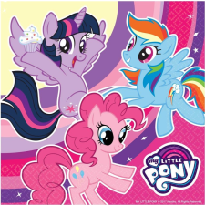 Én kicsi pónim Rainbow Sparkle szalvéta 20 db-os 33x33 cm party kellék