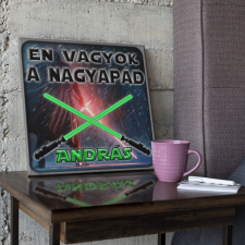 Én vagyok a nagyapád - Star Wars Vászonkép (Személyre szabható) grafika, keretezett kép