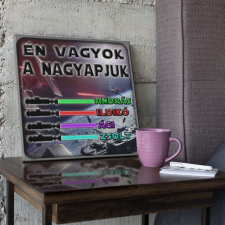 Én vagyok a nagyapjuk - Star Wars Vászonkép (Személyre szabható) grafika, keretezett kép