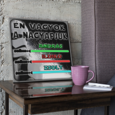 Én vagyok a nagyapjuk - Star Wars Vászonkép (Személyre szabható) grafika, keretezett kép