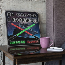 Én vagyok a nagymamájuk - Star Wars Vászonkép (Személyre szabható) grafika, keretezett kép