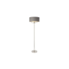 Endon Lighting ENDON Highclere Highclere 3lt Floor Bright nickel plate & charcoal fabric 3 x 40W E14 candle - ED-94378