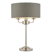 Endon Lighting Endon klasszikus asztali lámpa highclere sötét szürke nikkel end99149 világítás