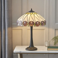 Endon Lighting Endon klasszikus tiffany asztali lámpa hutchinson sötétbarna sokszínű end64177 világítás