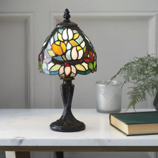 Endon Lighting Endon klasszikus tiffany asztali lámpa sylvette sötétbarna sokszínű end64331 világítás