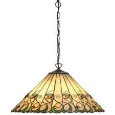 Endon Lighting Endon klasszikus tiffany függeszték jamelia sötétbarna sokszínű end64194 világítás