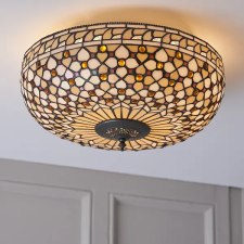 Endon Lighting Endon klasszikus tiffany mennyezeti lámpa mille feux sötétbarna sokszínű end64276 világítás