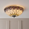 Endon Lighting klasszikus tiffany mennyezeti lámpa hutchinson sötétbarna sokszínű end64173