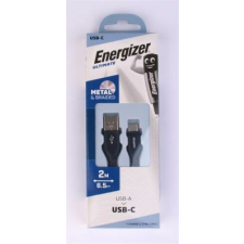 ENERGIZER USB kábel, USB-A - USB-C, 2m, ENERGIZER, fekete kábel és adapter