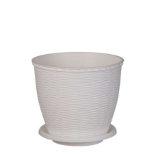 Enger cserép + alátét rattan 22 x 21 cm, 6 L,barna kerti tárolás
