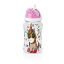 Enger-Impex Kft Mintás kulacs gyerekeknek 400ml rózsaszín kulacs, kulacstartó