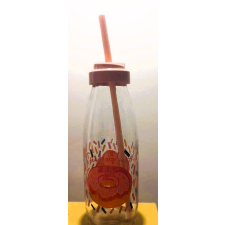 Enger-Impex Kft Üvegpalack szívószállal 500ml pink fánk mintás termosz