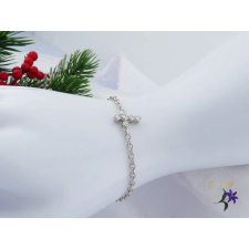  Enja antiallergén kis kereszt köves díszítésű karkánc -ródium karkötő