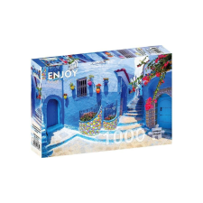  Enjoy 1000 db-os puzzle - Turquoise Street in Chefchaouen, Maroc (1365) puzzle, kirakós