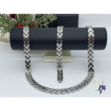  Enna ródium szett nyaklánc karkötő ékszer szett