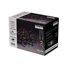 Entac ECL-120-MC-IR színes füzér távirányítóval 120 LED karácsonyfa izzósor