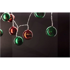 Entac ecl-ccbd-10ww karácsonyi füzér színes gömb 10 led karácsonyfa izzósor