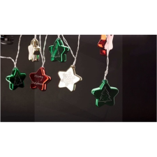 Entac ecl-ccsd-10ww karácsonyi füzér színes csillag 10 led karácsonyfa izzósor