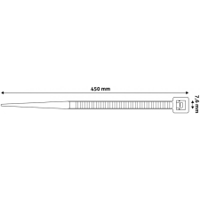 Entac Kábelkötegelő 7.6mmx450mm Fehér villanyszerelés