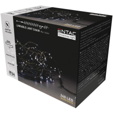 Entac karácsonyi 24m sorolható fényfüzér IP44 240LED meleg fehér adapter nélkül izzó