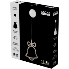 Entac Karácsonyi Ablakdekoráció Csengő 10 LED WW 3xAAA nt. világítási kellék