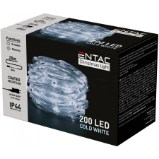 Entac Karácsonyi IP44 200 PVC Bevonatú Micro LED CW 20m, hideg fehér kültéri világítás