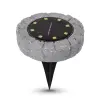  Entac Kerti Szolár Talajlámpa, 8db WW SMD LED, Kőhatású