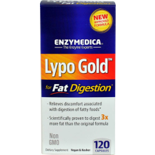 Enzymedica Lypo Gold, lipáz enzimkeverék, zsír emésztésre, 120 db, Enzymedica vitamin és táplálékkiegészítő