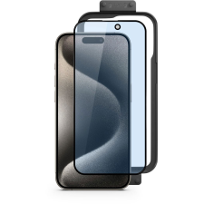 Epico iPhone 15 kékfény szűrő 3D+ üvegfólia + felhelyező keret (81112151900002) mobiltelefon kellék