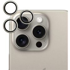 Epico iPhone 15 Pro/15 Pro Max kamera védő fólia - alumínium, természetes titán mobiltelefon kellék