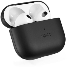 Epico Leather Case Airpods 3 - fekete fülhallgató, fejhallgató tok