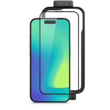 Epico Spello Shield iPhone 16 Pro 3D üvegfólia + telepítő keret, 2 db mobiltelefon kellék