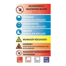  Építési terület nagy tábla (TÁBLA) munkavédelem