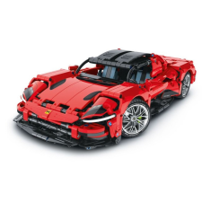  Építőjáték Sportautó piros mechanikus készlet 1131 alkatrész barkácsolás, építés