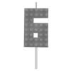  Építőkocka 6-os Grey Blocks tortagyertya, számgyertya