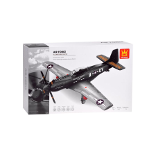 Építőkocka P-51 Mustang Fighter Vadászrepülő építkezés