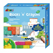  Építs és rajzolj fejlesztő kreatív zsírkréta készlet, Közlekedés Avenir kreatív és készségfejlesztő