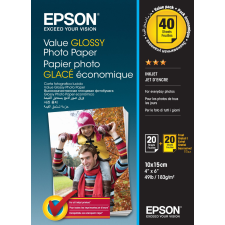 Epson fényes fotópapír (10x15, 20 lap, 183g) fotópapír
