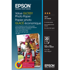 Epson Fotópapír Value Glossy Photo Paper - 10x15cm - 20 Lap fotópapír