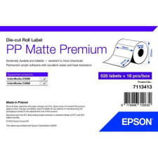 Epson PP Matte Label Premium, Die-cut címkenyomtató tekercspapír 76mm x 51mm, 535 címke (7113413) (epson7113413) etikett