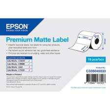 Epson prémium matt, papír etikett címke, 102*152 mm, 225 címke/tekercs (rendelési egység 18 tekercs/doboz) etikett