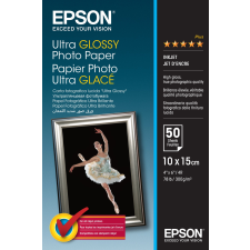 Epson ultra fényes fotópapír (10x15, 50 lap, 300g) fotópapír