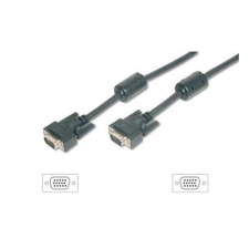 Equip 118812 VGA kábel HD15 apa/apa ferrit gyűrűvel 5m (118812) kábel és adapter