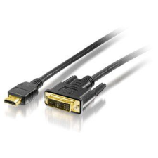 Equip 119323 HDMI - DVI kábel, aranyozott, 3m (119323) kábel és adapter