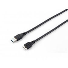 Equip 128397 USB 3.0 A-microB 10pin kábel, apa/apa, duplán árnyékolt, 2m kábel és adapter