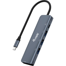 Equip 133487 hálózati csatlakozó USB 3.2 Gen 1 (3.1 Gen 1) Type-C 5000 Mbit/s Fekete, Szürke (133487) laptop kellék