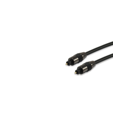 Equip 147923 optikai toslink kábel aranyozott csatlakozóval 5m - Fekete kábel és adapter
