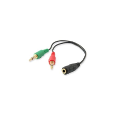 Equip Audio elosztó kábel, 13 cm, 1 bemenet/2 kimenet, EQUIP kábel és adapter